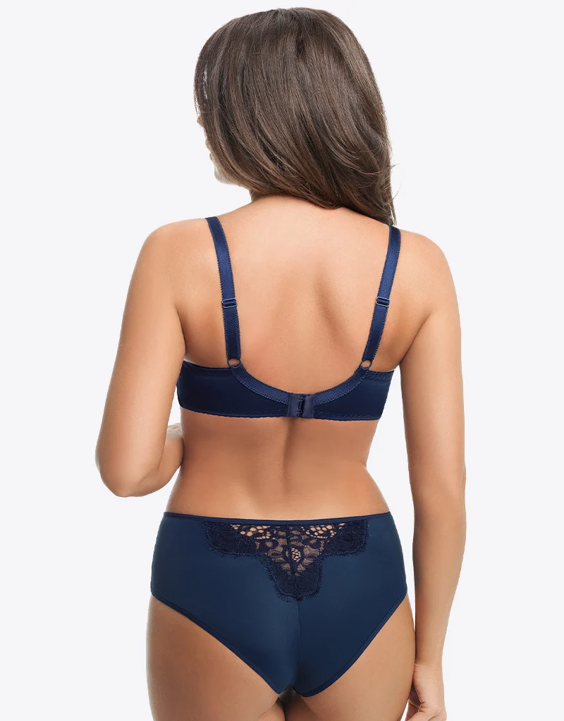 Gorsenia Dakota Balconette Bra Navy Blue