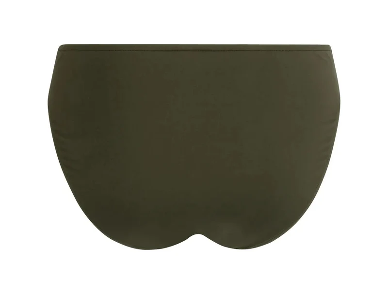 Lise Charmel Bademode – Sublime Drape Wide Side Bikini Brief Kaki Paspelierung