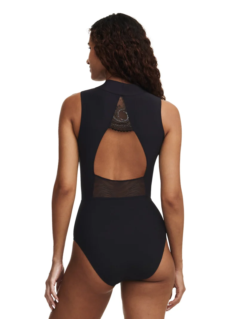 Chantelle - Mystic Dream Bodysuit Schwarz / Silber Lurex