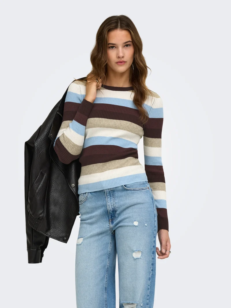 ONLIBI LS O-NECK RIB CC KNT