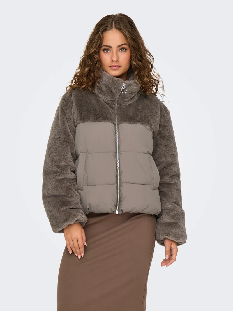 ONLWANJA FUR PUFFER MIX JACKET NOOS OTW