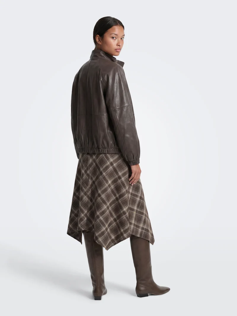 ONLGUKA LONG ASSY CHECK SKIRT WVN