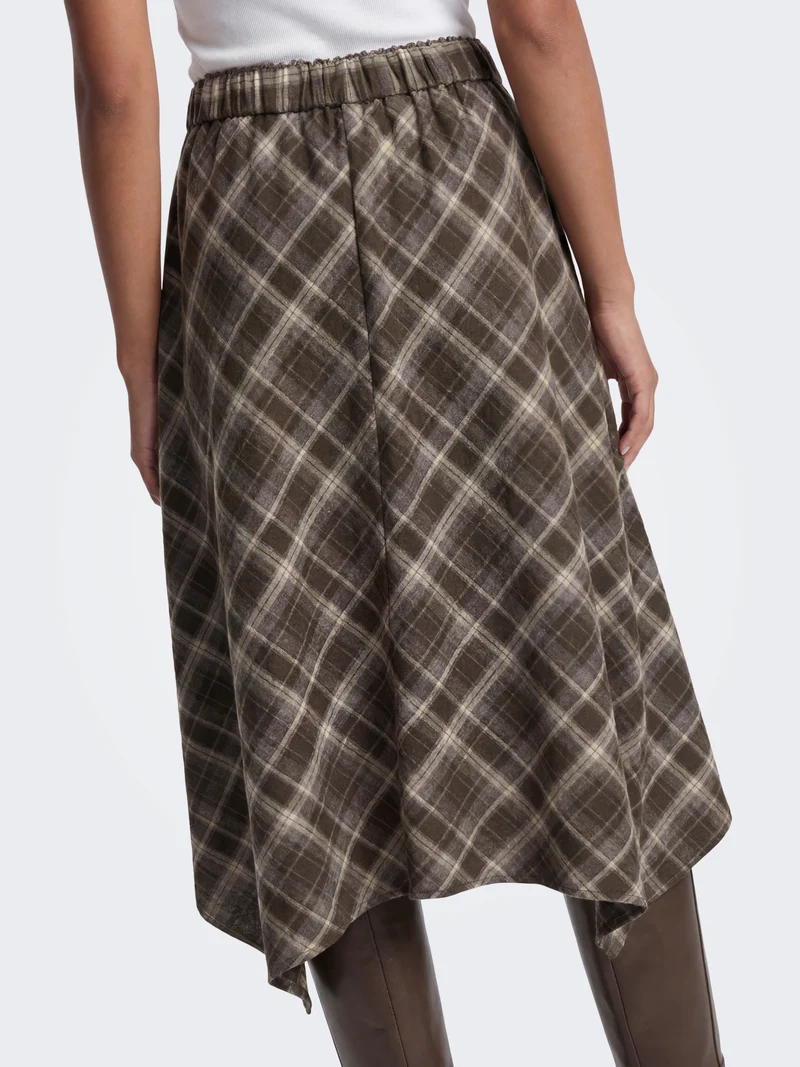 ONLGUKA LONG ASSY CHECK SKIRT WVN
