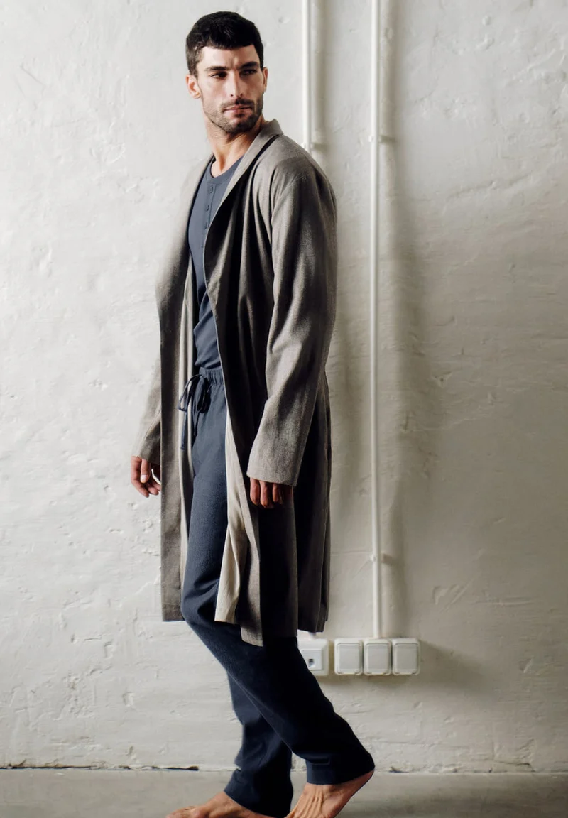 Woolen Luxury Robe | earthy woven 075841-073127