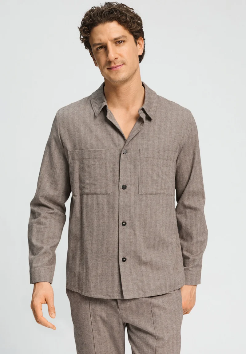 Woolen Luxury Shirt 1/1 Arm | earthy woven 075840-073127