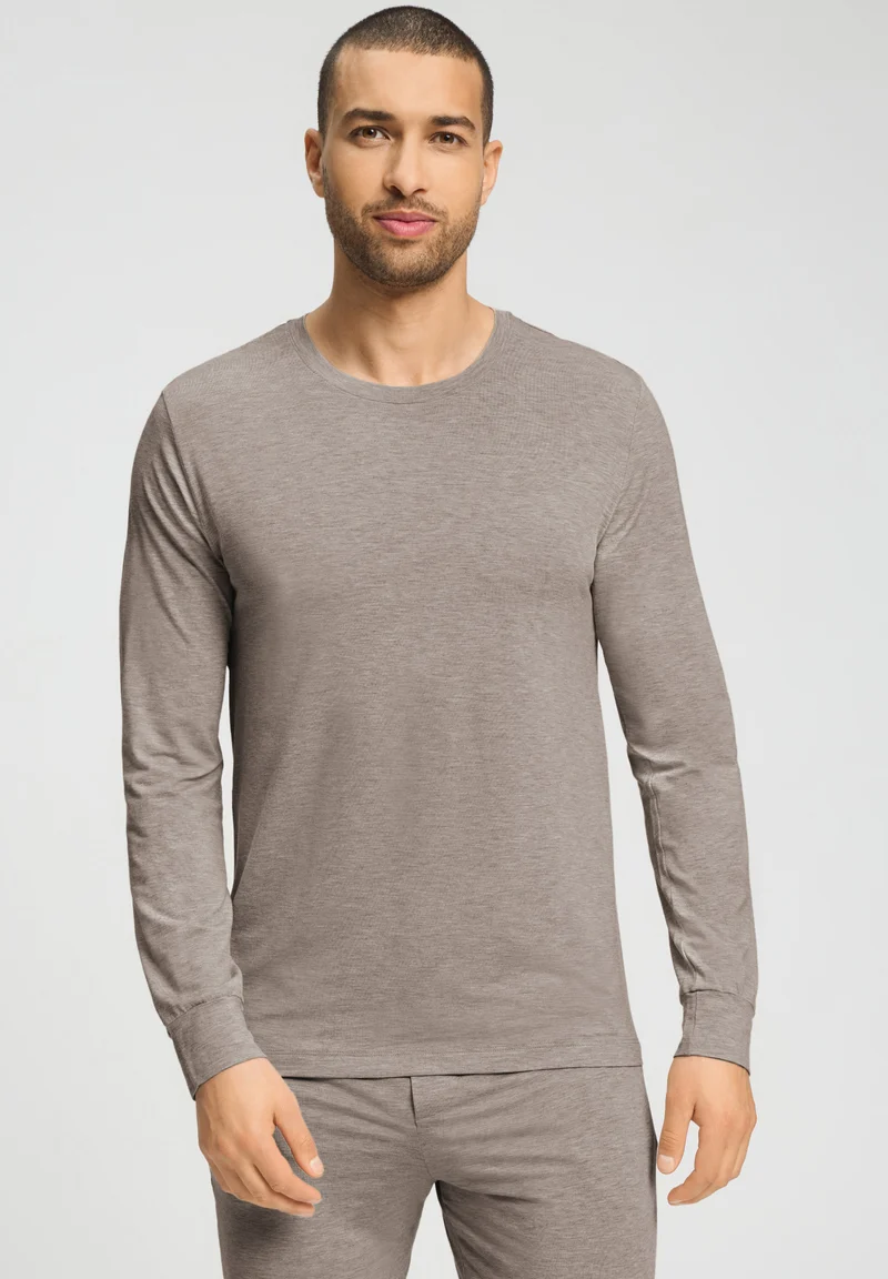 Winter Casuals L/SLV Shirt | toffee melange 075839-073118