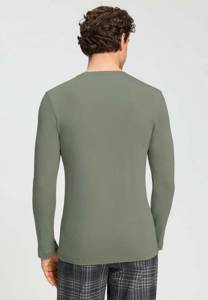 Cozy Comfort L/SLV Henley Shirt | shadow 075783-072827