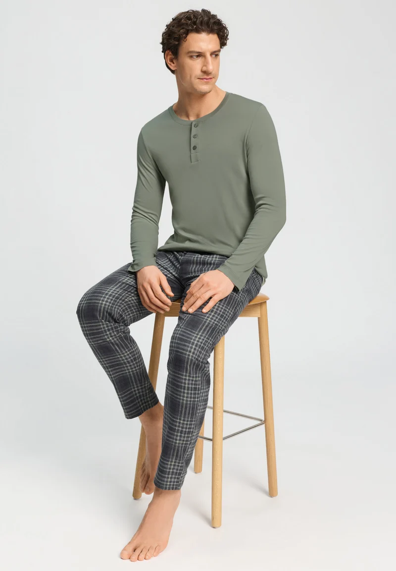 Cozy Comfort L/SLV Henley Shirt | shadow 075783-072827