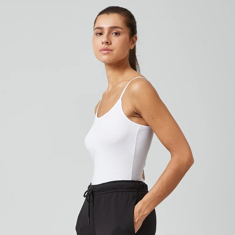 Damen Spaghetti Tops | Schwarz