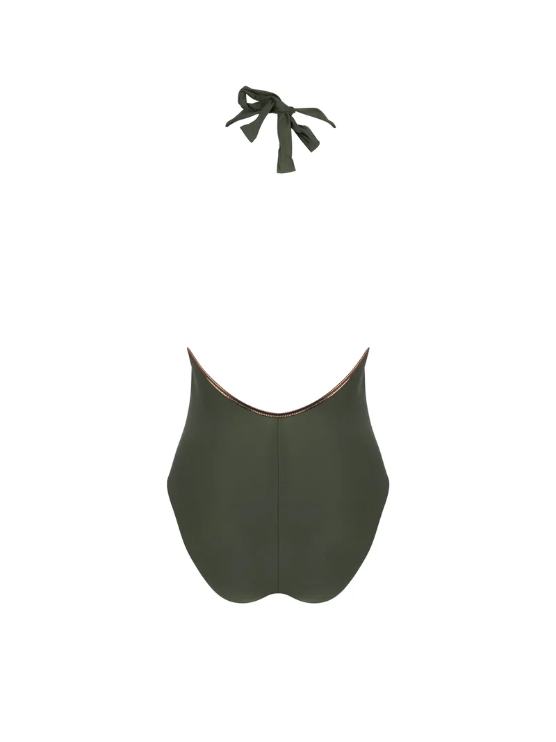 Antigel Swimwear von Lise Charmel – La Smartissime Verführerischer kabelloser Badeanzug Khaki Bronze