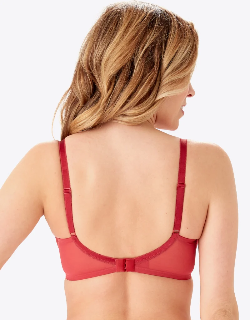 Gossard Glossies Lace Sheer Bra Raspberry