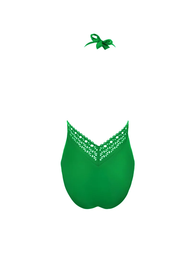 Lise Charmel Bademode - Ajourage Couture Neckholder-Badeanzug mit tiefem Ausschnitt vorne und hinten Ajourage Vert