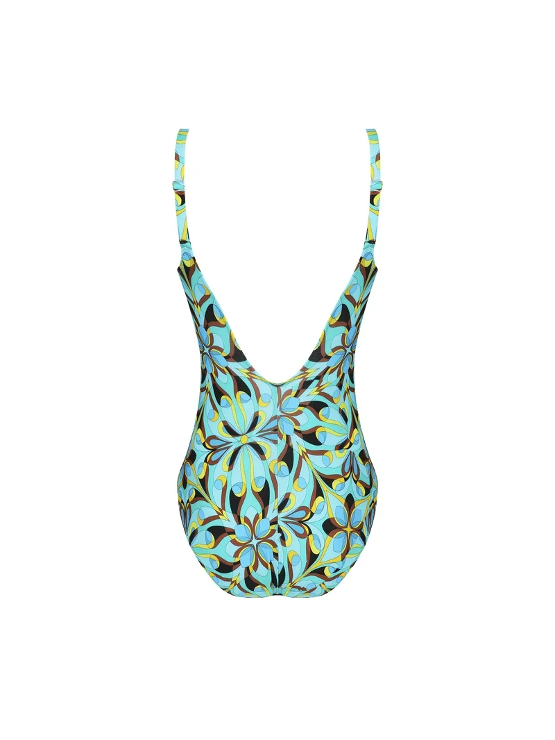 Antigel Swimwear von Lise Charmel - La Psychedelique Full Cup Bügel-Badeanzug in leuchtendem Blau