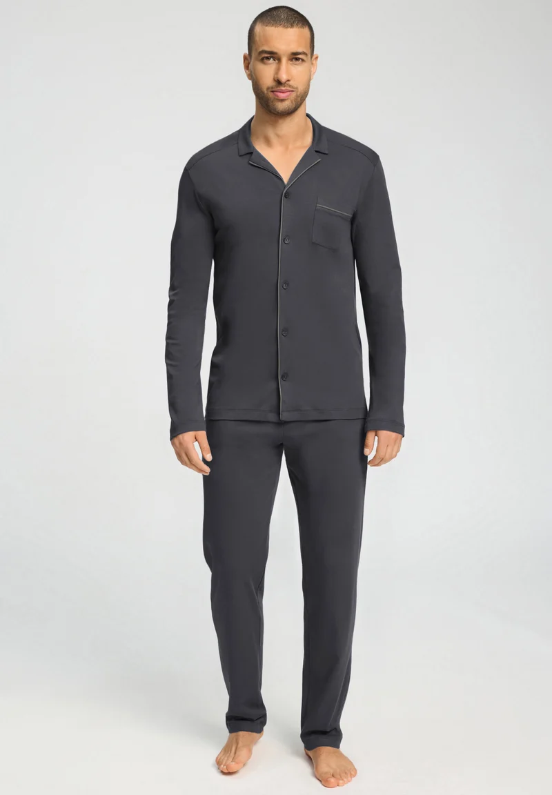 Night & Day L/SLV Pajama | charcoal art 075587-072678