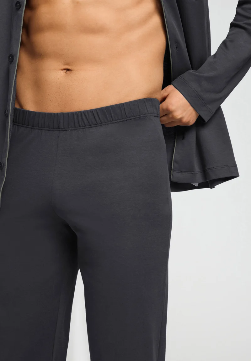 Night & Day L/SLV Pajama | charcoal art 075587-072678