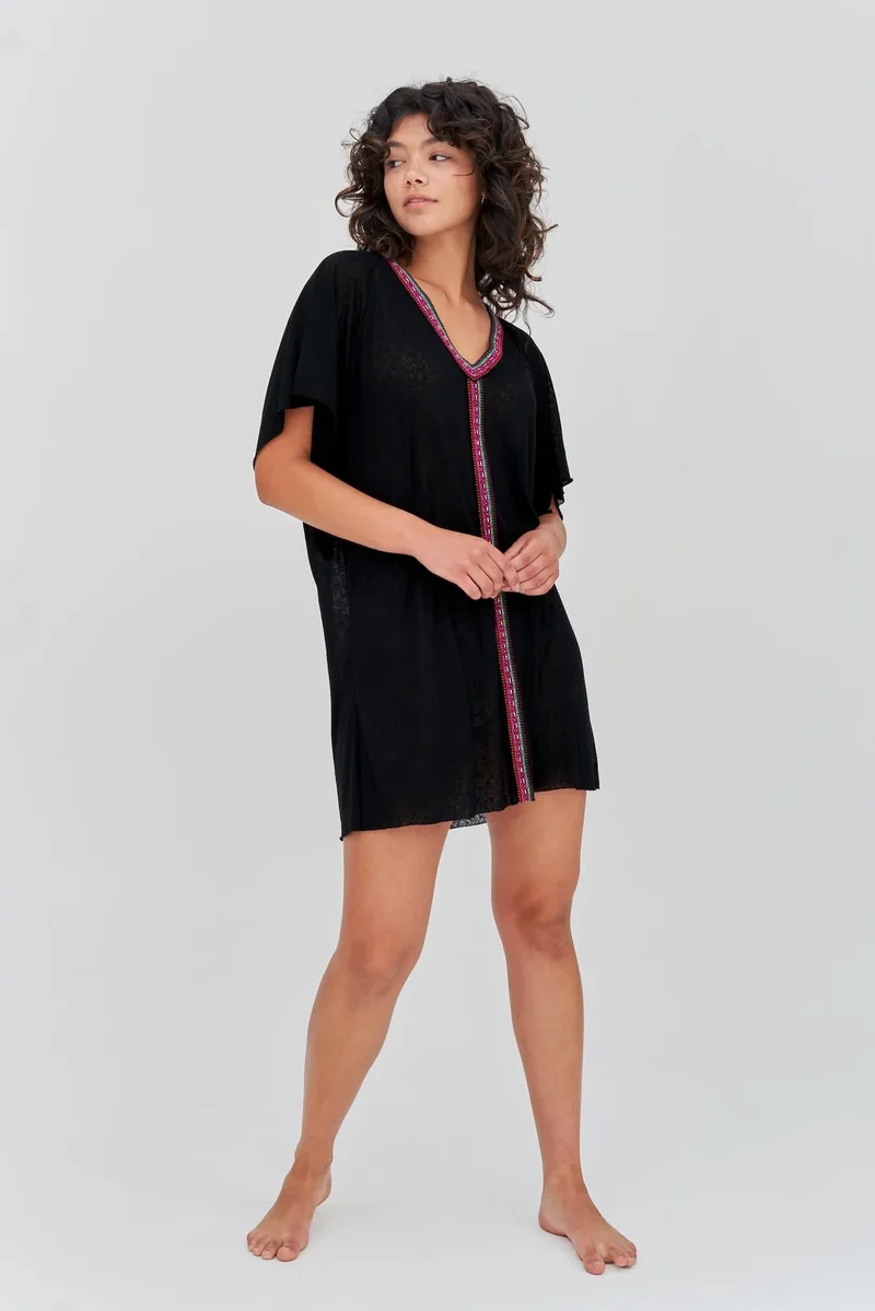Mini Abaya Dress Black