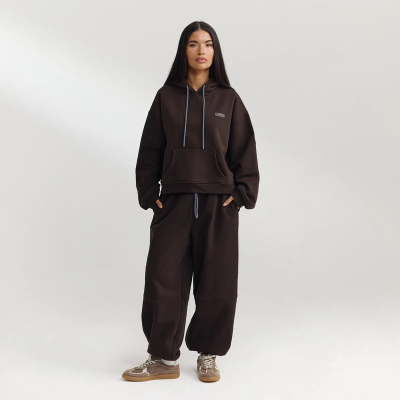 Barrel Leg Joggers - Dark Chocolate