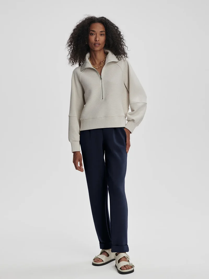 Milano Half Zip Silver Grey