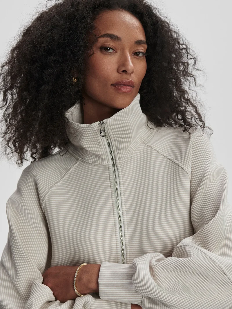 Milano Half Zip Silver Grey