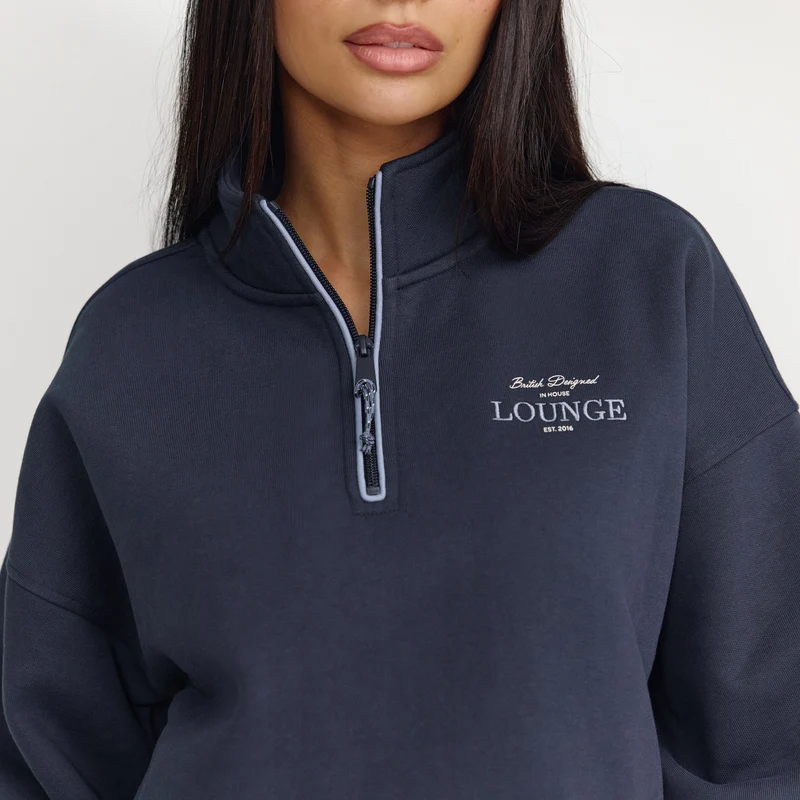 Quarter-Zip Jumper - Dark Blue
