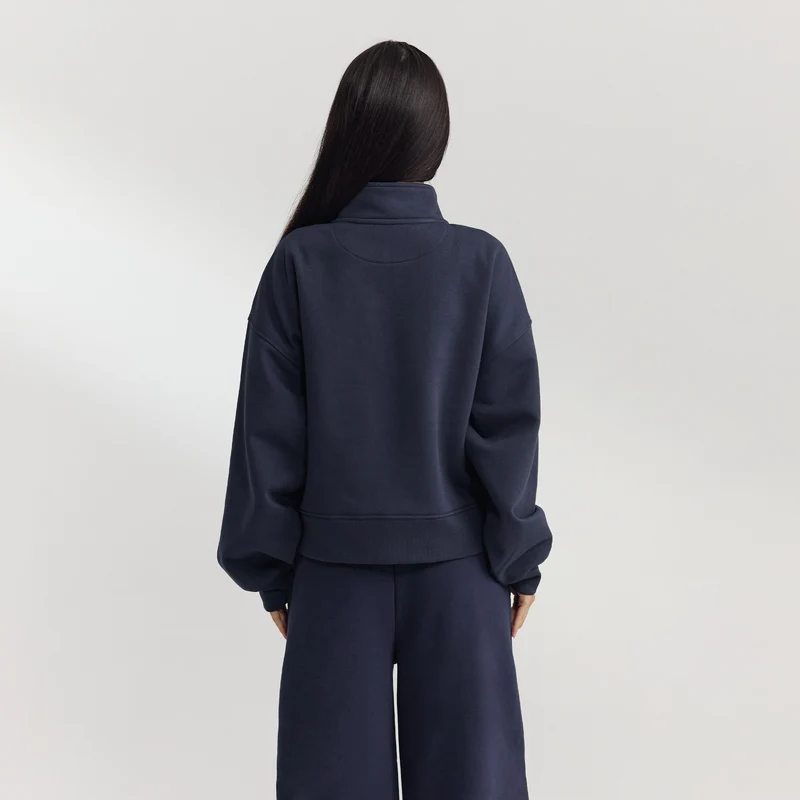 Quarter-Zip Jumper - Dark Blue