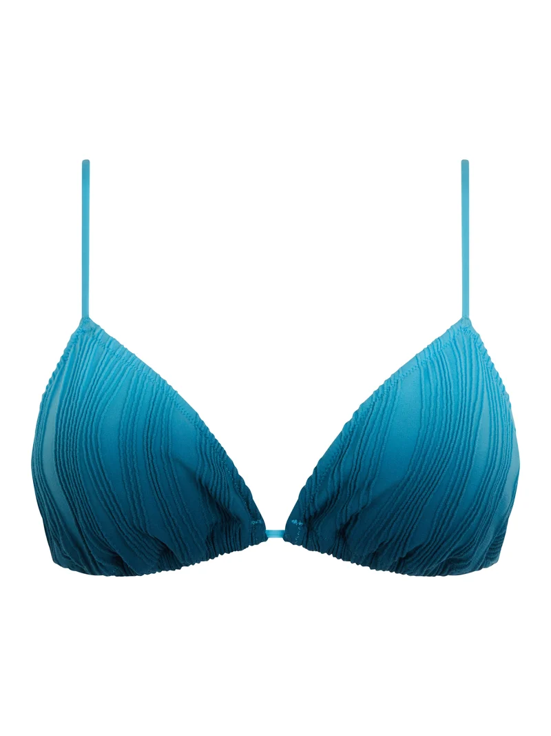 Chantelle Bademode – Badeanzug, Einheitsgröße, kabelloser Triangel-T-Shirt-BH, Blau, Batikmuster