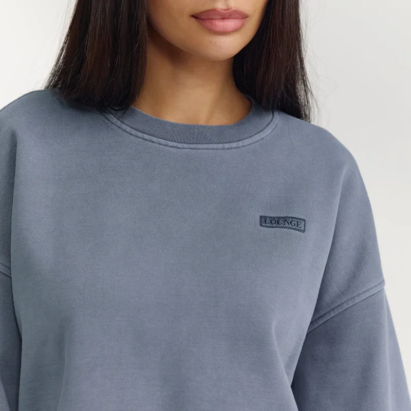 Oversized Jumper - Washed Blue