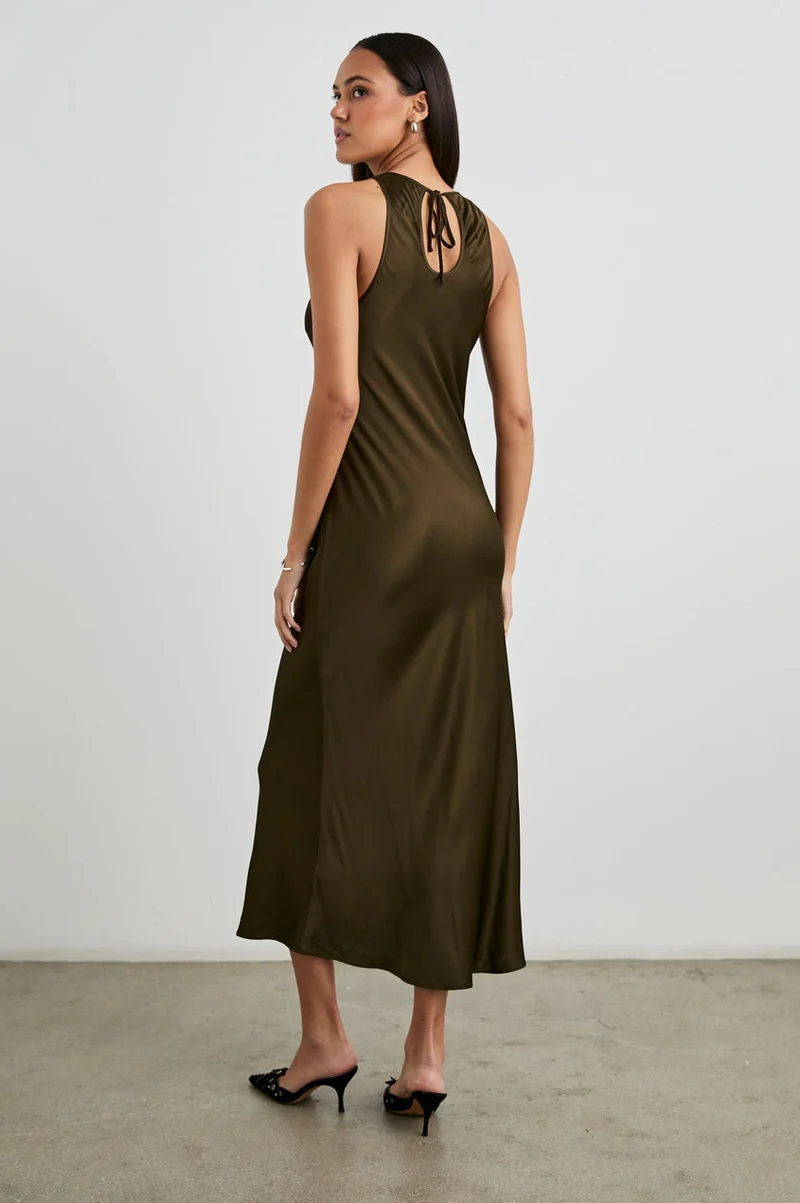 Solene Dress Dark Moss