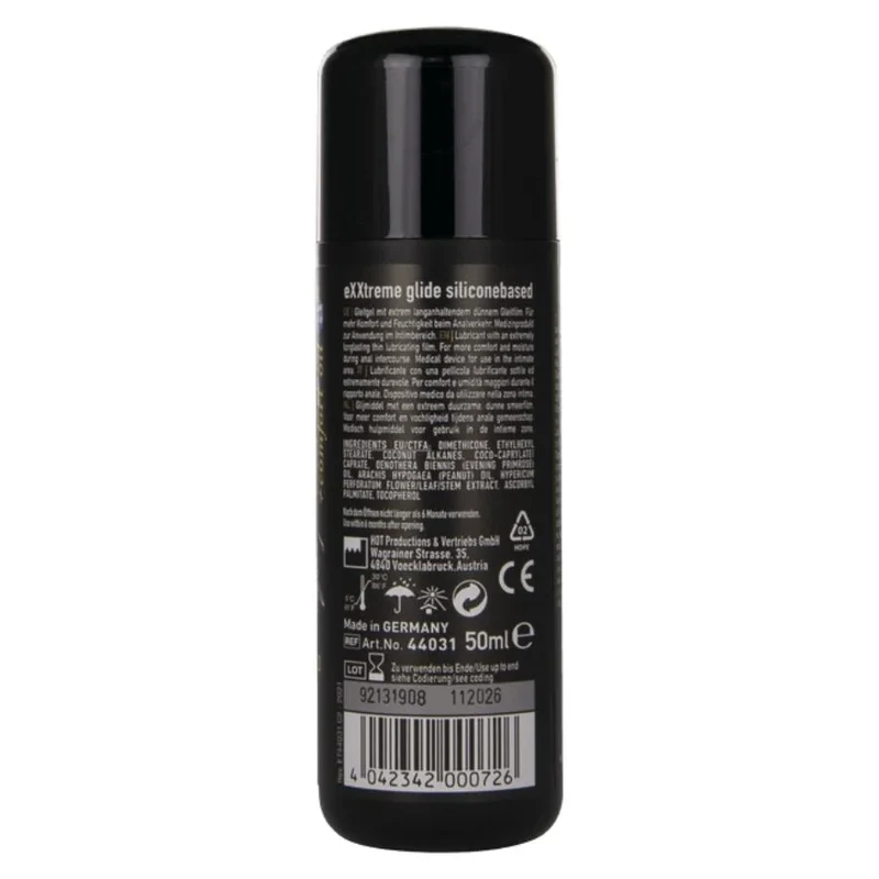HOT - EXTRA GLEITENDES SILIKONBASIERTES GLEITMITTEL + KOMFORTÖL A+ 50 ML