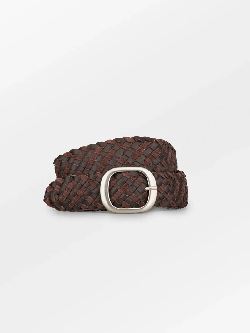 Mix Braided Rochelle Belt Hot Fudge Brown
