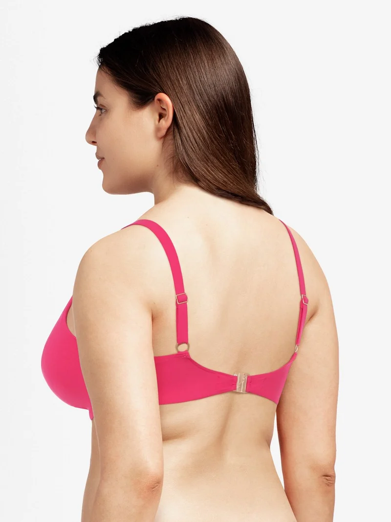 Chantelle Escape Covering Underwire Bikini Top - Fuchsia