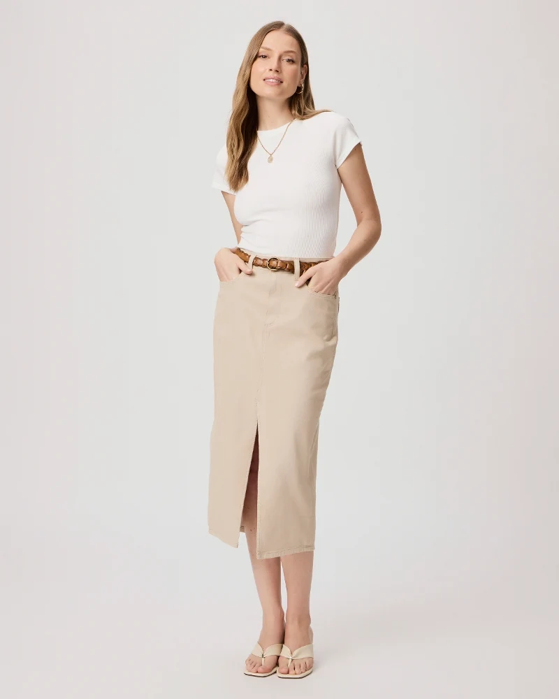 Angela Midi Skirt Soft Beige