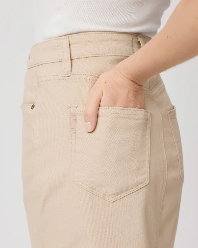Angela Midi Skirt Soft Beige