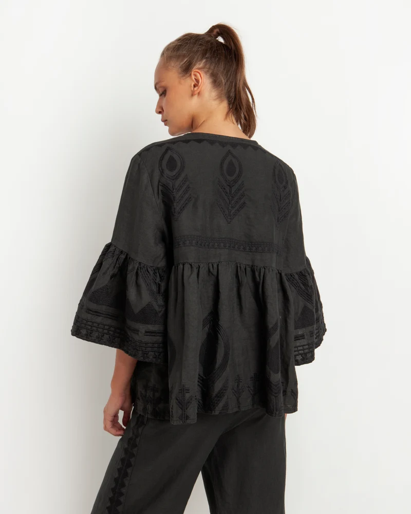 Feather Bell Sleeve Tunic