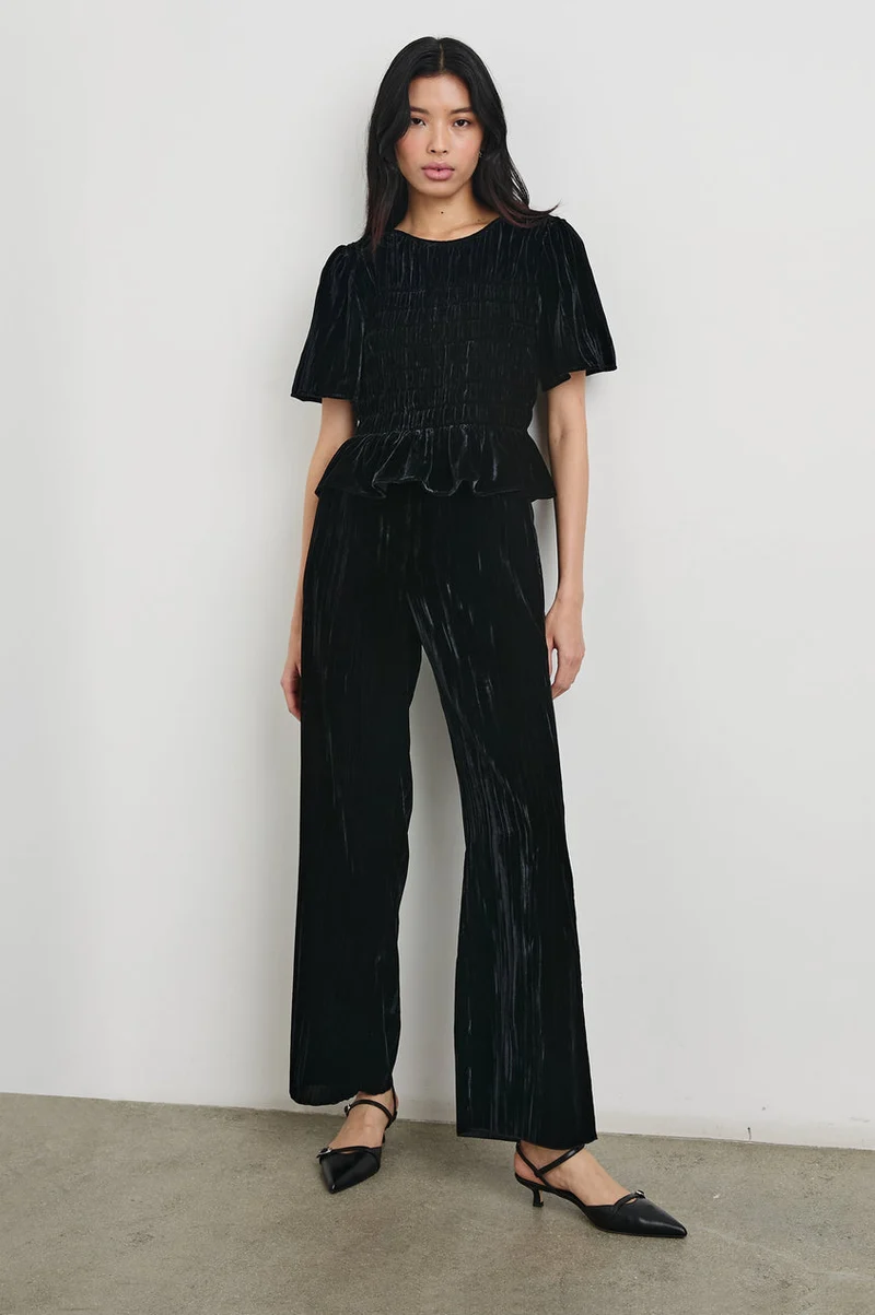 Rosie Top Black Velvet