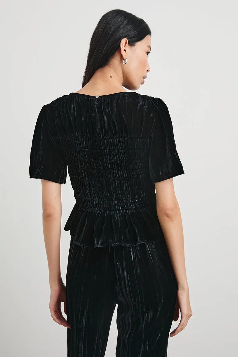 Rosie Top Black Velvet
