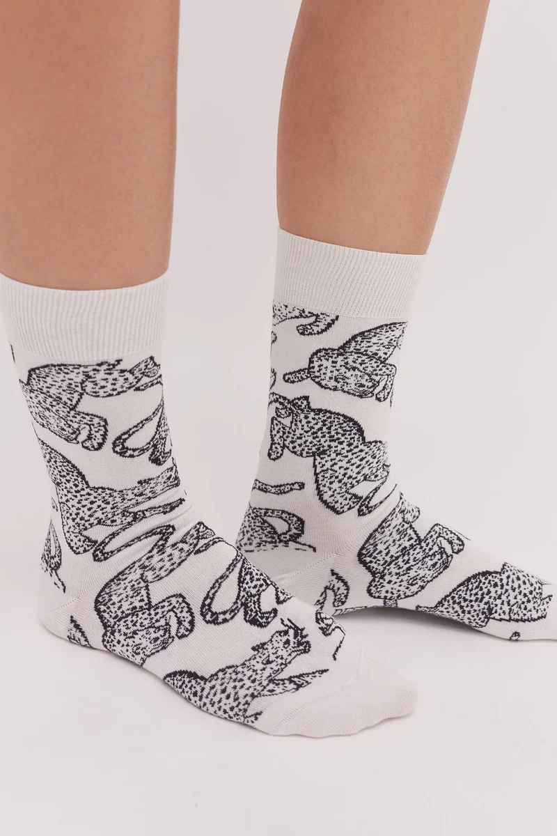 Jaguar Cream Socks