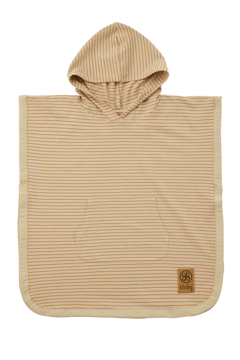 Cloby UV-Poncho – Sandfarben/Erdnussbraun, 3–5 Jahre