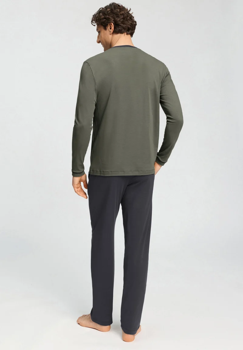 Night & Day L/SLV Pajama | charcoal art 075967-072678