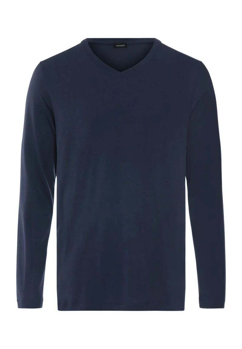 Night & Day L/SLV Shirt V-Neck | deep navy 075964-071610