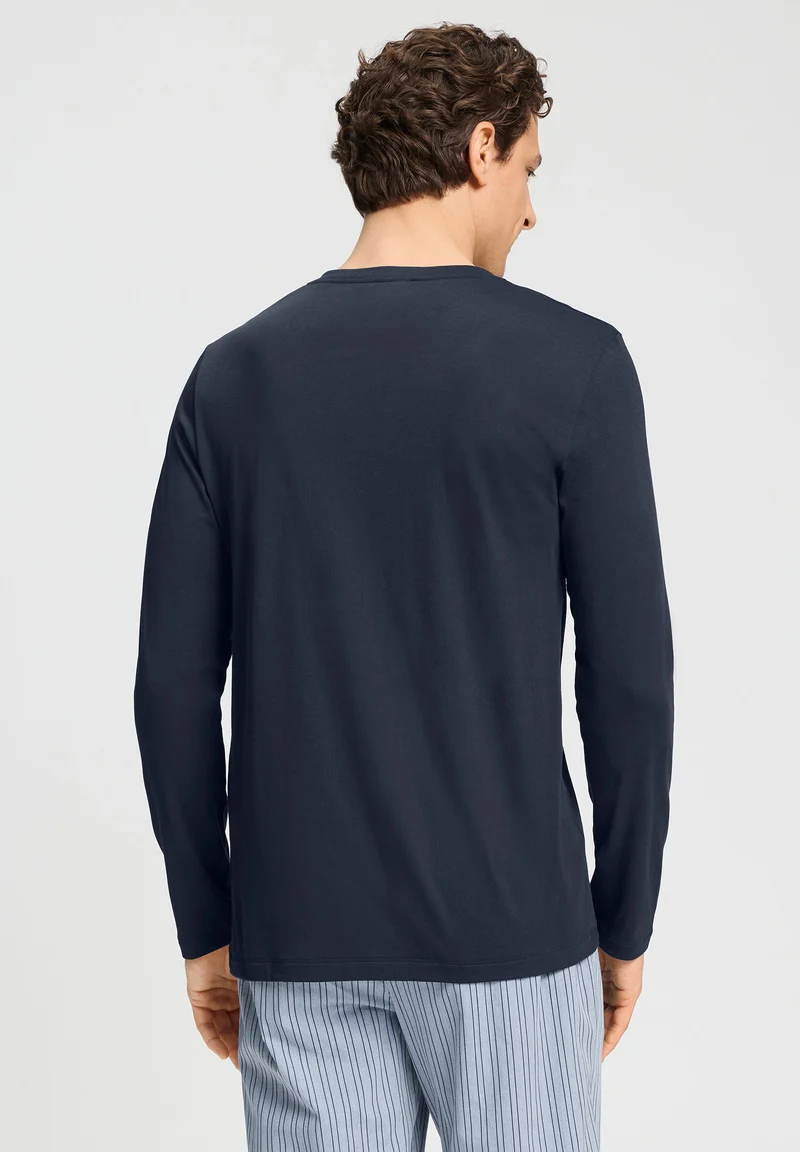 Night & Day L/SLV Shirt V-Neck | deep navy 075964-071610