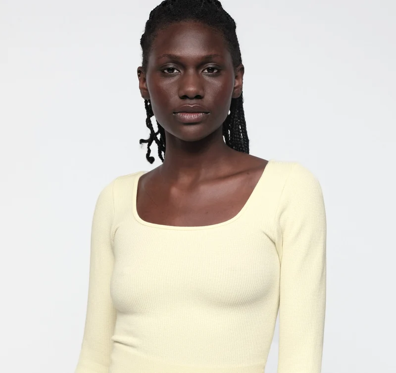 Seamless Waffle Long Sleeve Tee