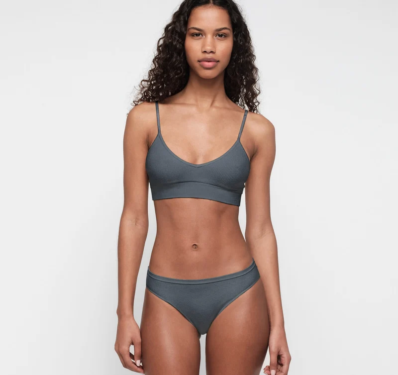 Seamless Waffle High-Leg Briefs