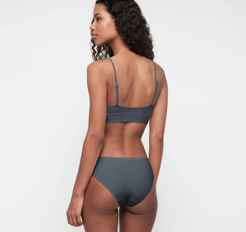 Seamless Waffle High-Leg Briefs