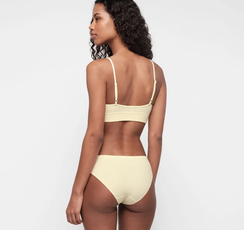 Seamless Waffle High-Leg Briefs