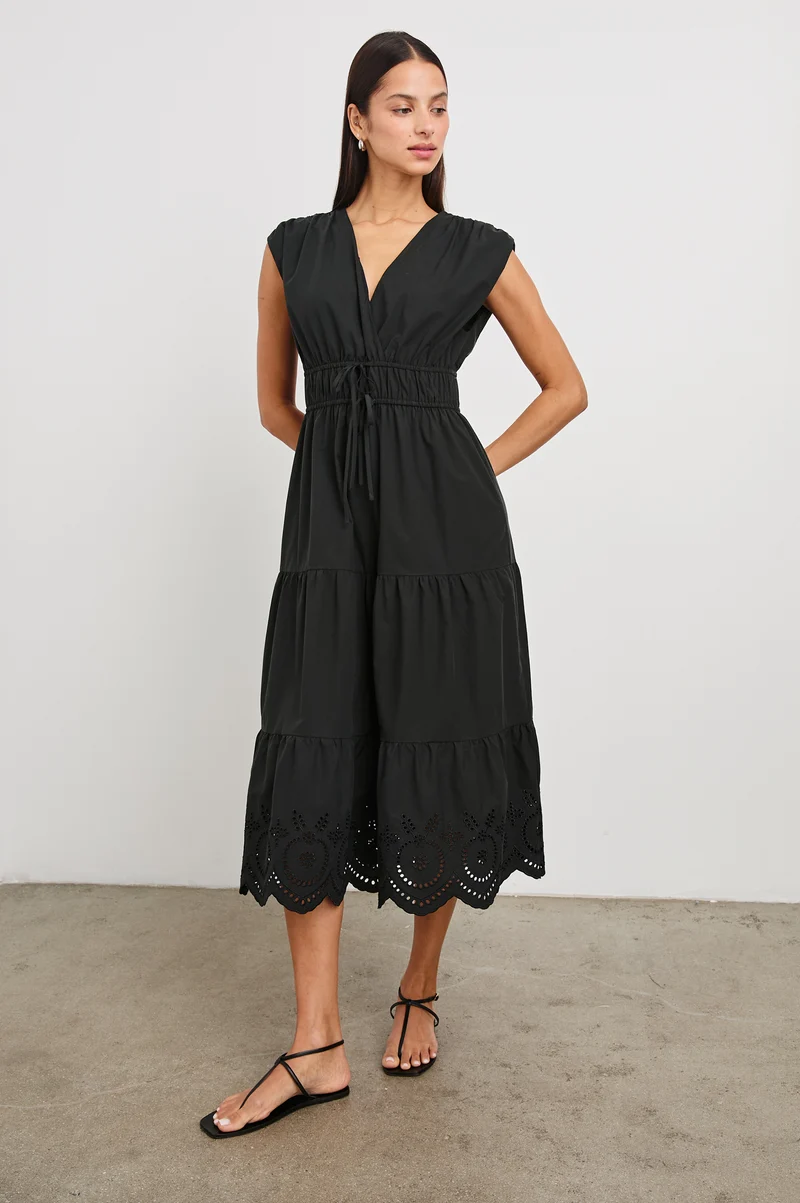 Lucia Black Eyelet Dress