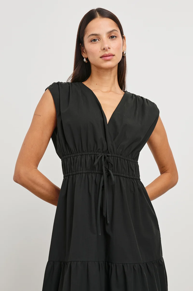 Lucia Black Eyelet Dress