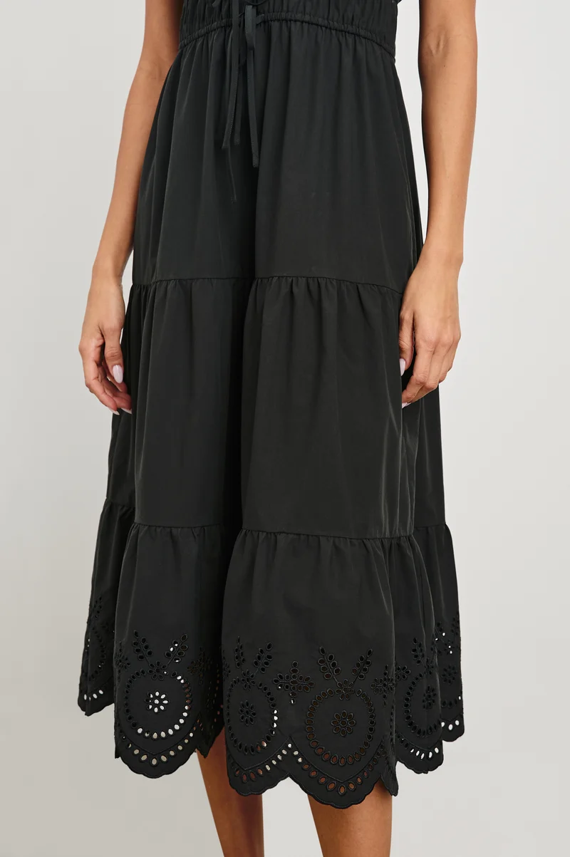 Lucia Black Eyelet Dress