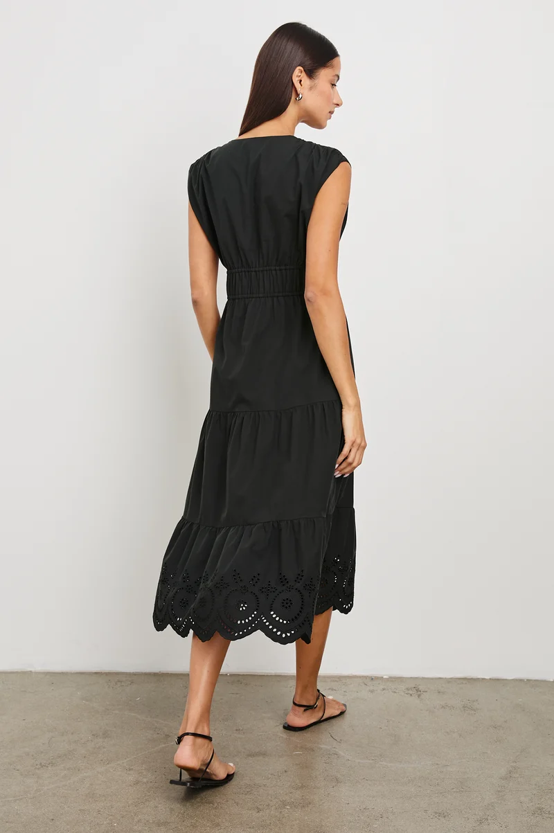 Lucia Black Eyelet Dress