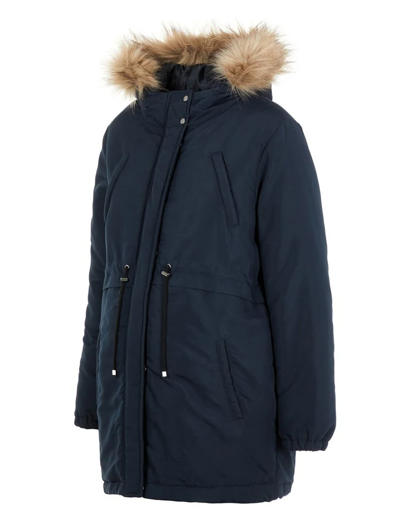 Mamalicious Vente Parka-Jacke – Jessa – Marineblauer Blazer